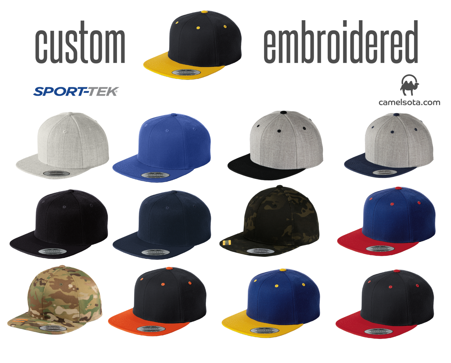 custom yupoong snapback hats