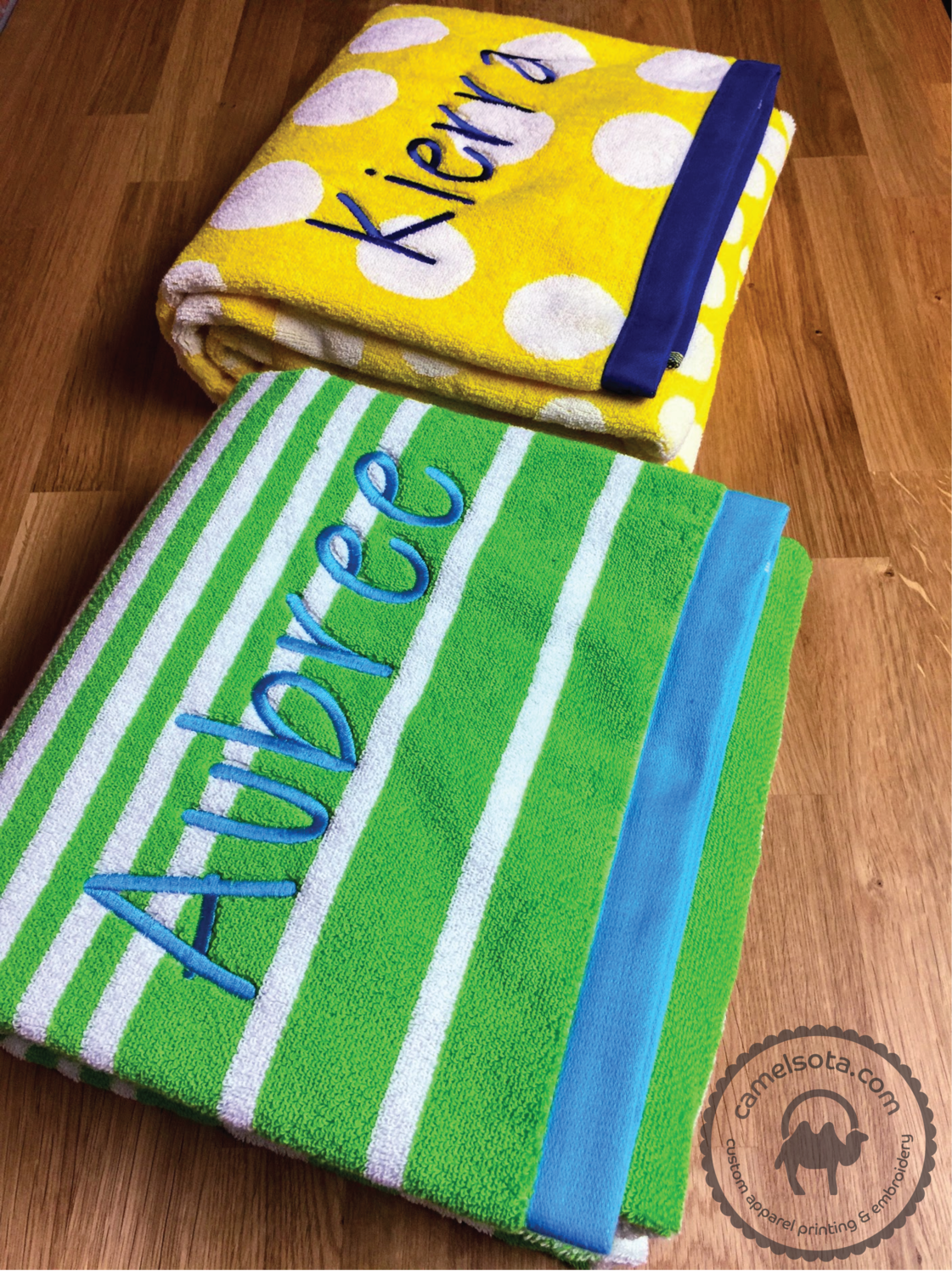 Custom Embroidered Charisma Extra Large Resort Beach Towel 35" x 70", Seasonal Item - Limited Quantity