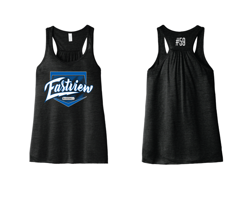 Eastview Baseball Bella+Canvas Women’s Flowy Racerback Tank