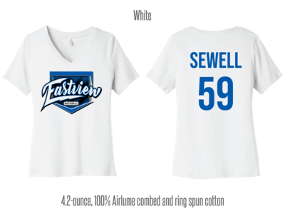 Eastview Baseball Bella+Canvas Women’s Relaxed Short Sleeve V-Neck Tee