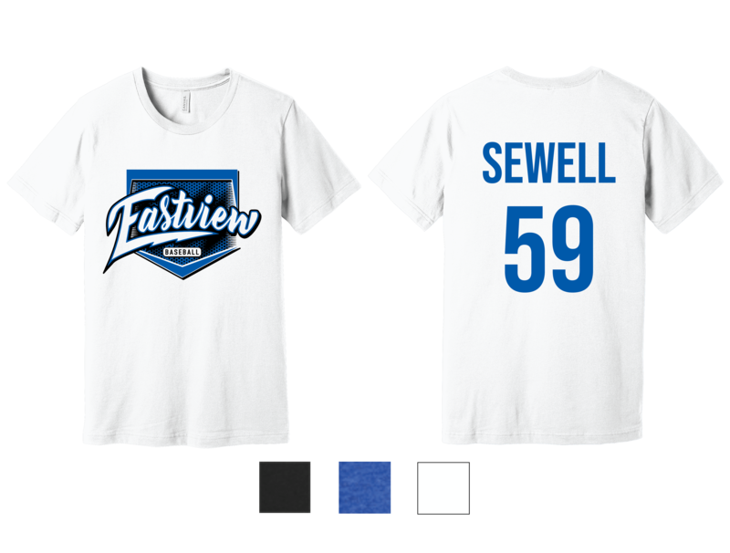Eastview Baseball Bella+Canvas Unisex Blend Short Sleeve Tee
