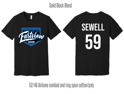 Eastview Baseball Bella+Canvas Unisex Blend Short Sleeve Tee