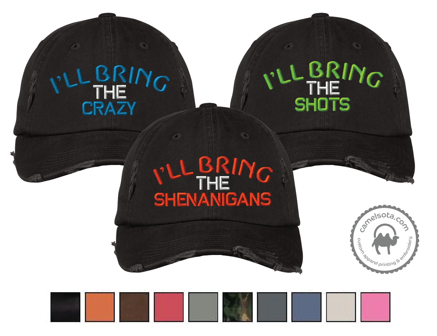 Embroidered Party Group Hats