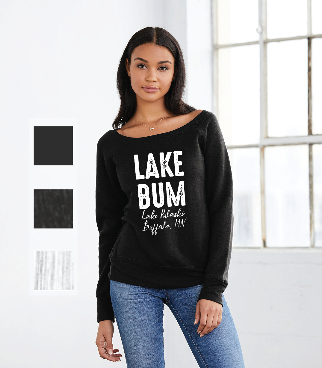 Lake Bum Wide Neck Sweatshirt