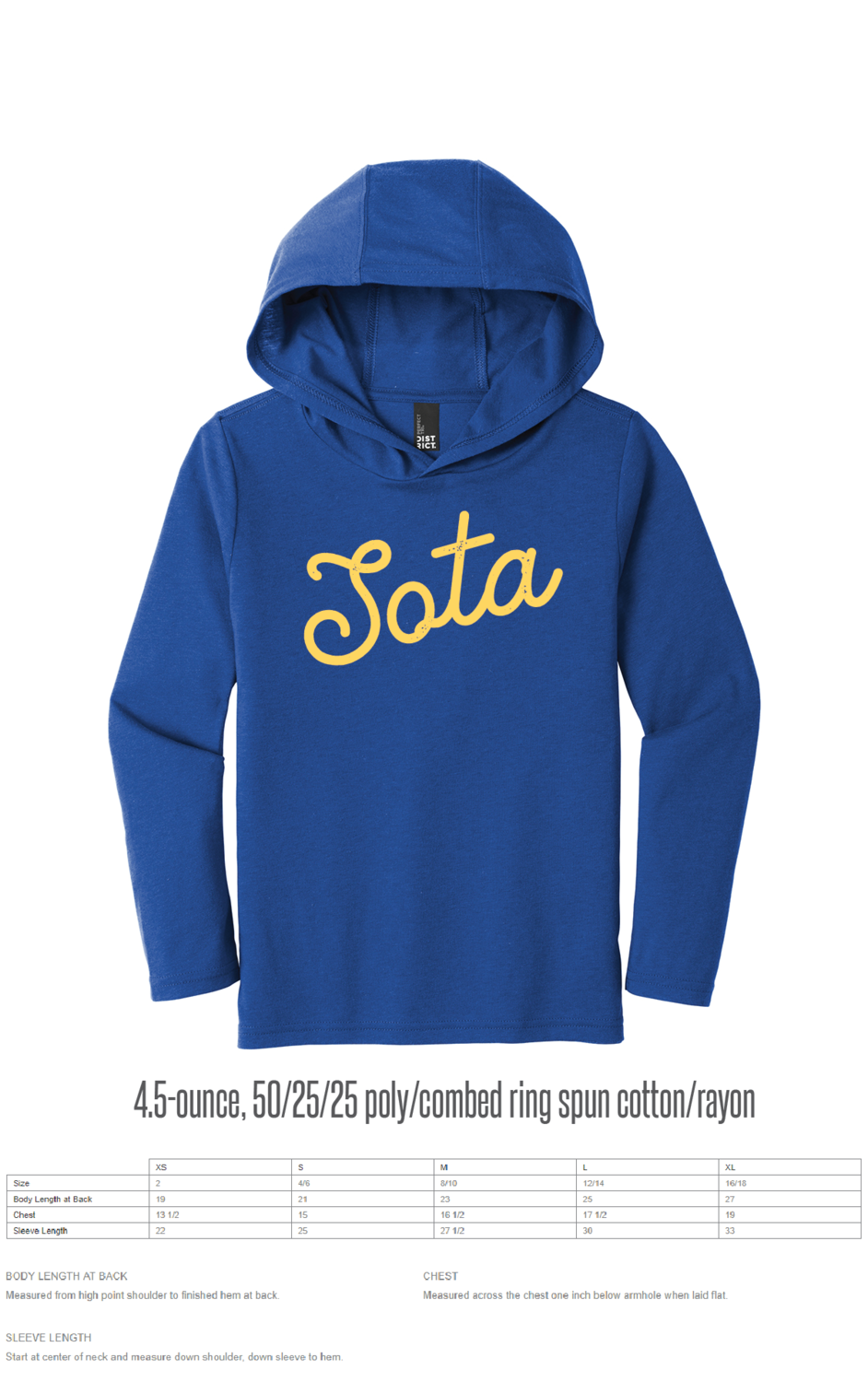 Sota Hooded Shirt, Apparel: Youth Hooded Shirt