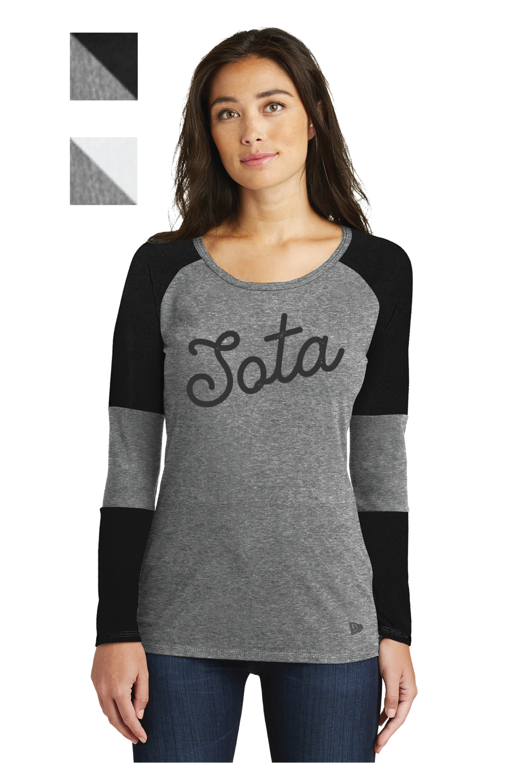 Sota Design Printed on New Era® Ladies Tri-Blend Performance Baseball Tee
