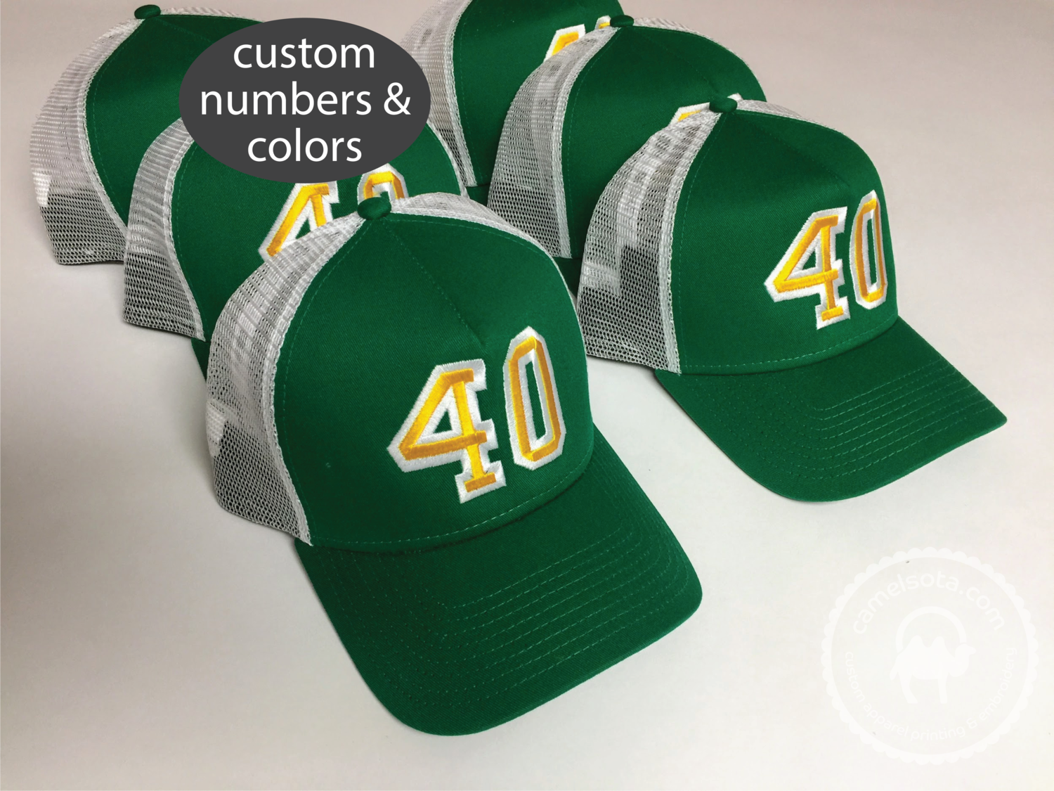 Custom Embroidered Birthday Party Group Hats - New Era Snapback Trucker Cap