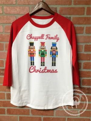 Family Coordinating Christmas Shirts and Pajama Pants - Nutcrackers