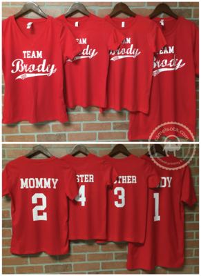 Custom Family Jersey Style Shirts