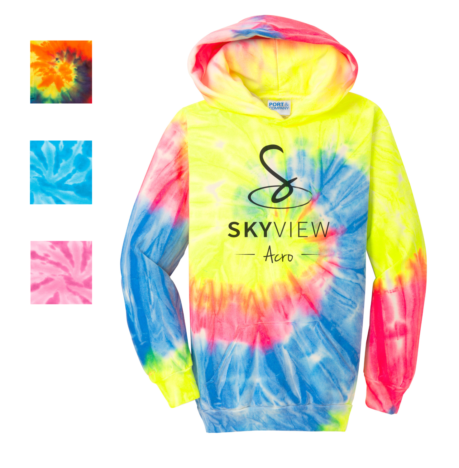 Port & Company® Tie-Dye Pullover Hoodie - Skyview Acro Gym