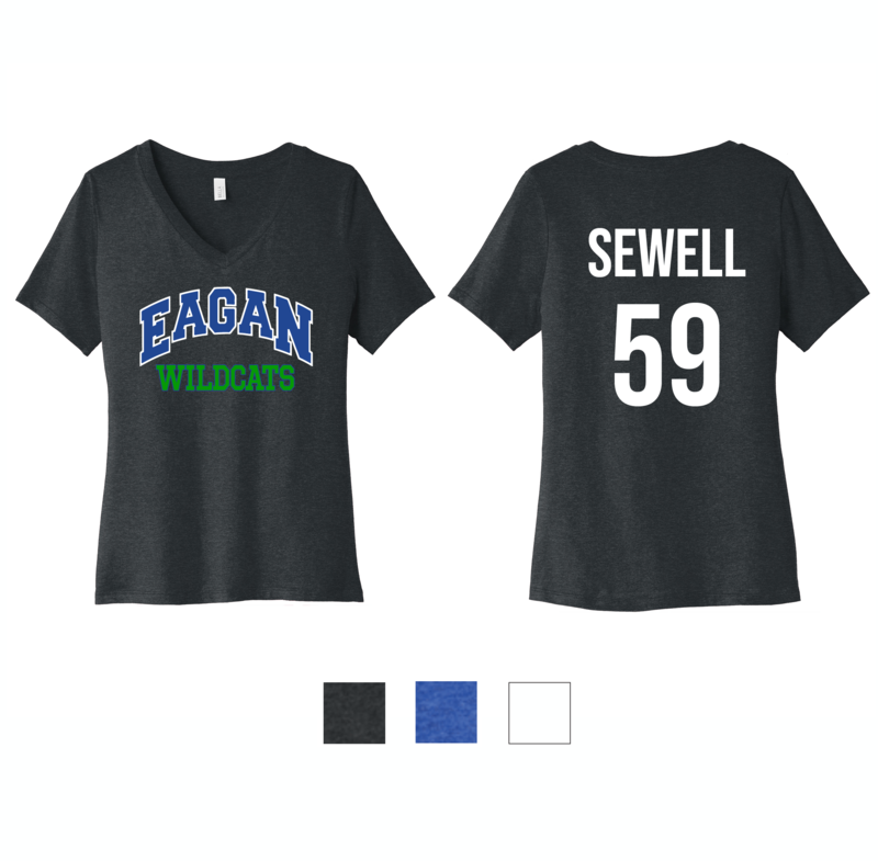 Eagan Wildcats Bella+Canvas® Women’s Relaxed Short Sleeve V-Neck Tee
