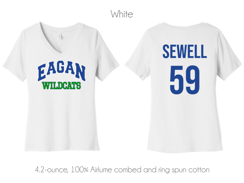 Eagan Wildcats Bella+Canvas Women’s Relaxed Short Sleeve V-Neck Tee