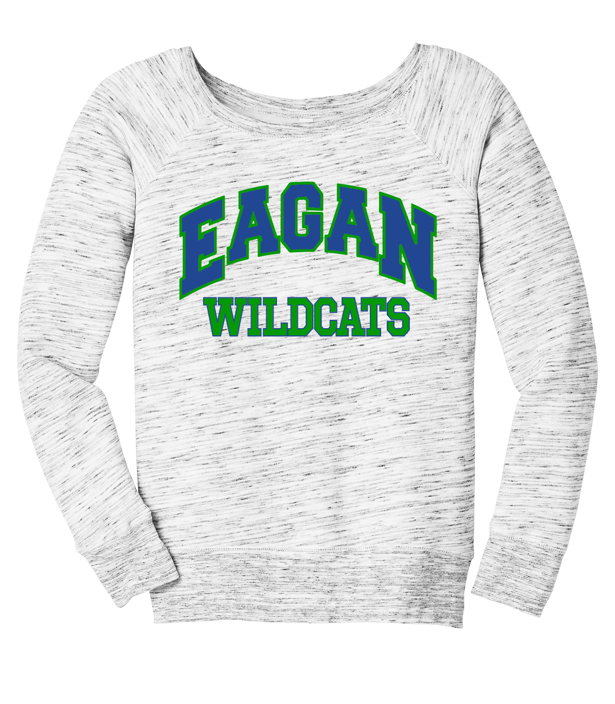 Eagan Wildcats BELLA+CANVAS Women’s Wide-Neck Sweatshirt