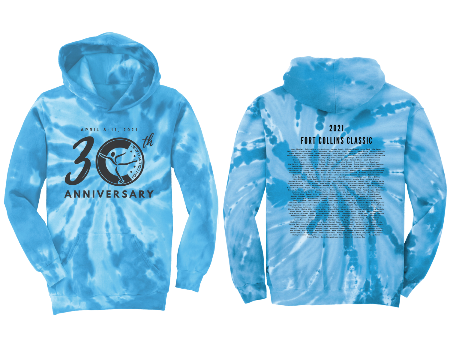 Tie-Dye Pullover Hoodie - Fort Collins Classic