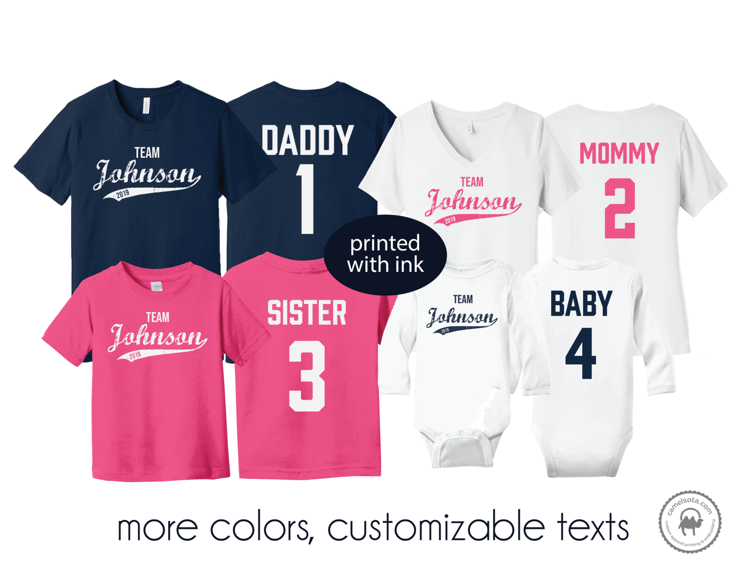 Custom Family Jersey Style Shirts