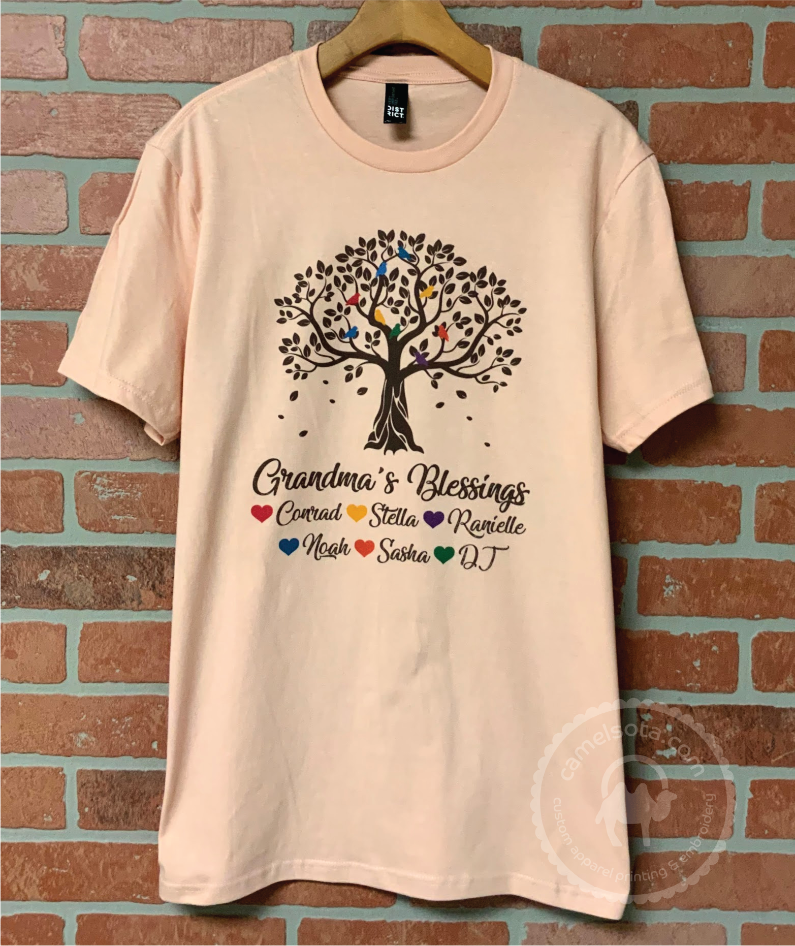 personalized grandma shirts with grandkids names
