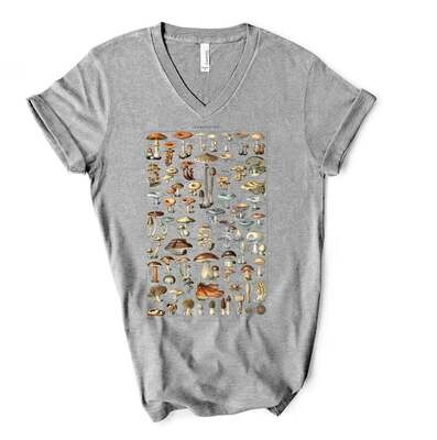 Mushroom Shirt Vintage Chart Encyclopedia Shirt