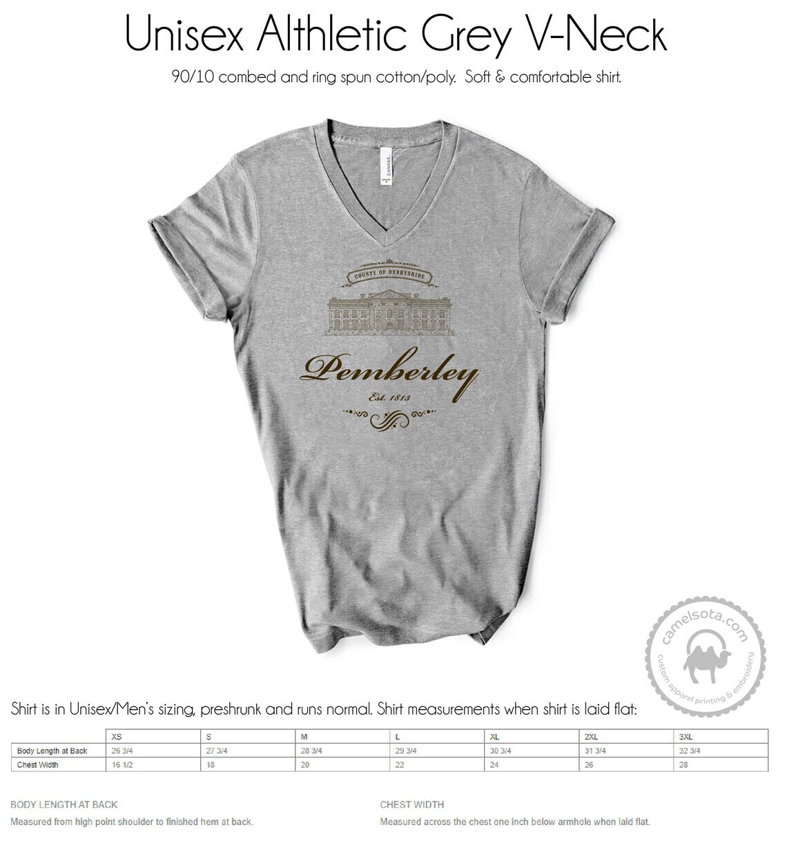 Pemberley Shirt, SHIRT STYLE / COLOR: V-NECK / ATHLETIC HEATHER