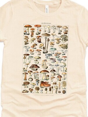 Mushroom Shirt Vintage Chart Encyclopedia Shirt