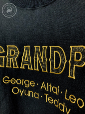 Embroidered Grandpa Sweatshirt with Grandkids Names