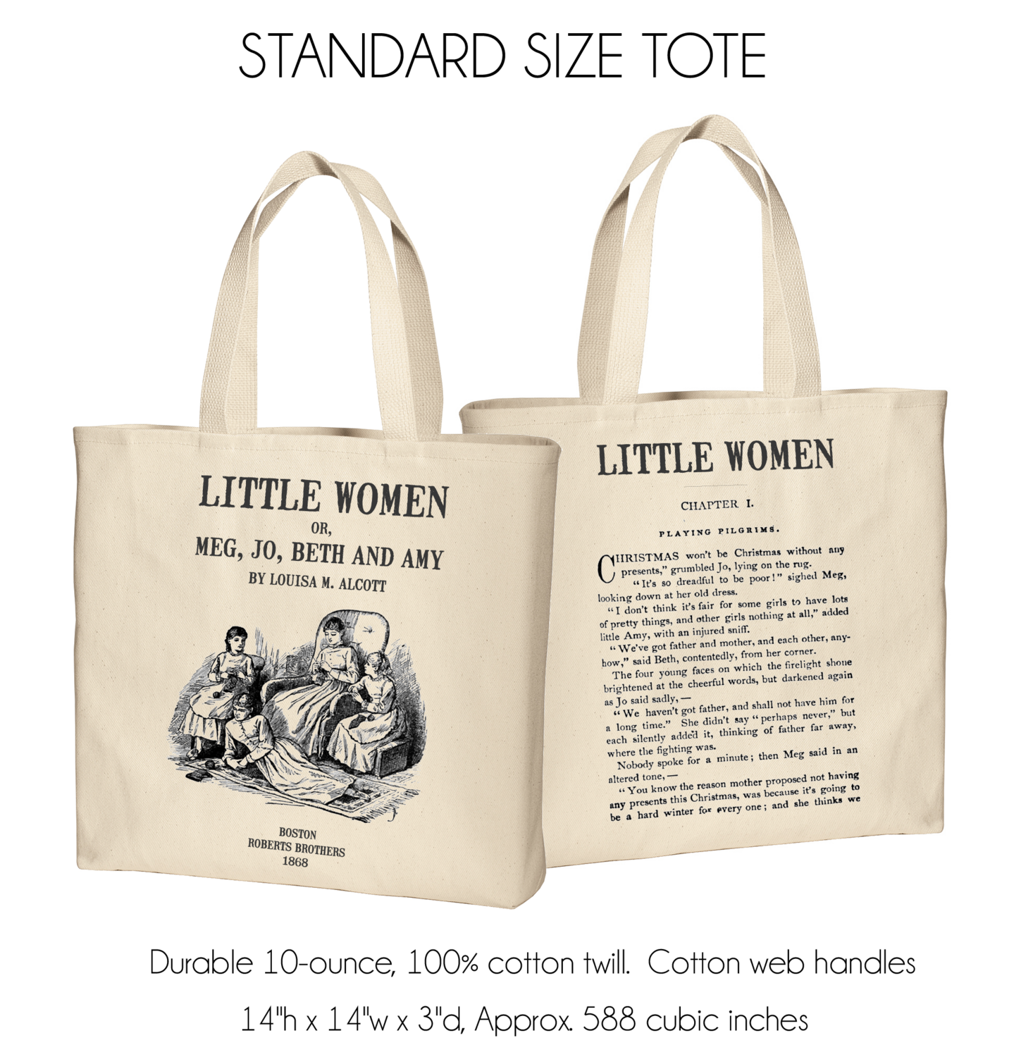 Little Women Tote, TOTE STYLE: STANDARD SIZE TOTE