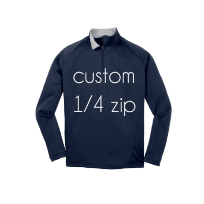 custom 1/4 zip