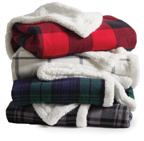 Port Authority Flannel Sherpa Blanket