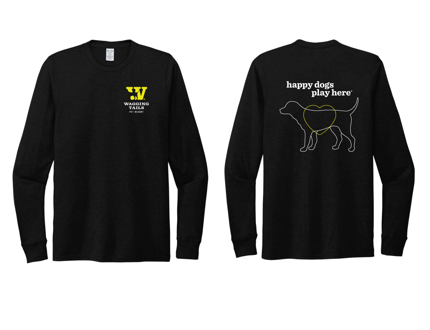 Wagging Tails Allmade Unisex Tri-Blend Long Sleeve Tee