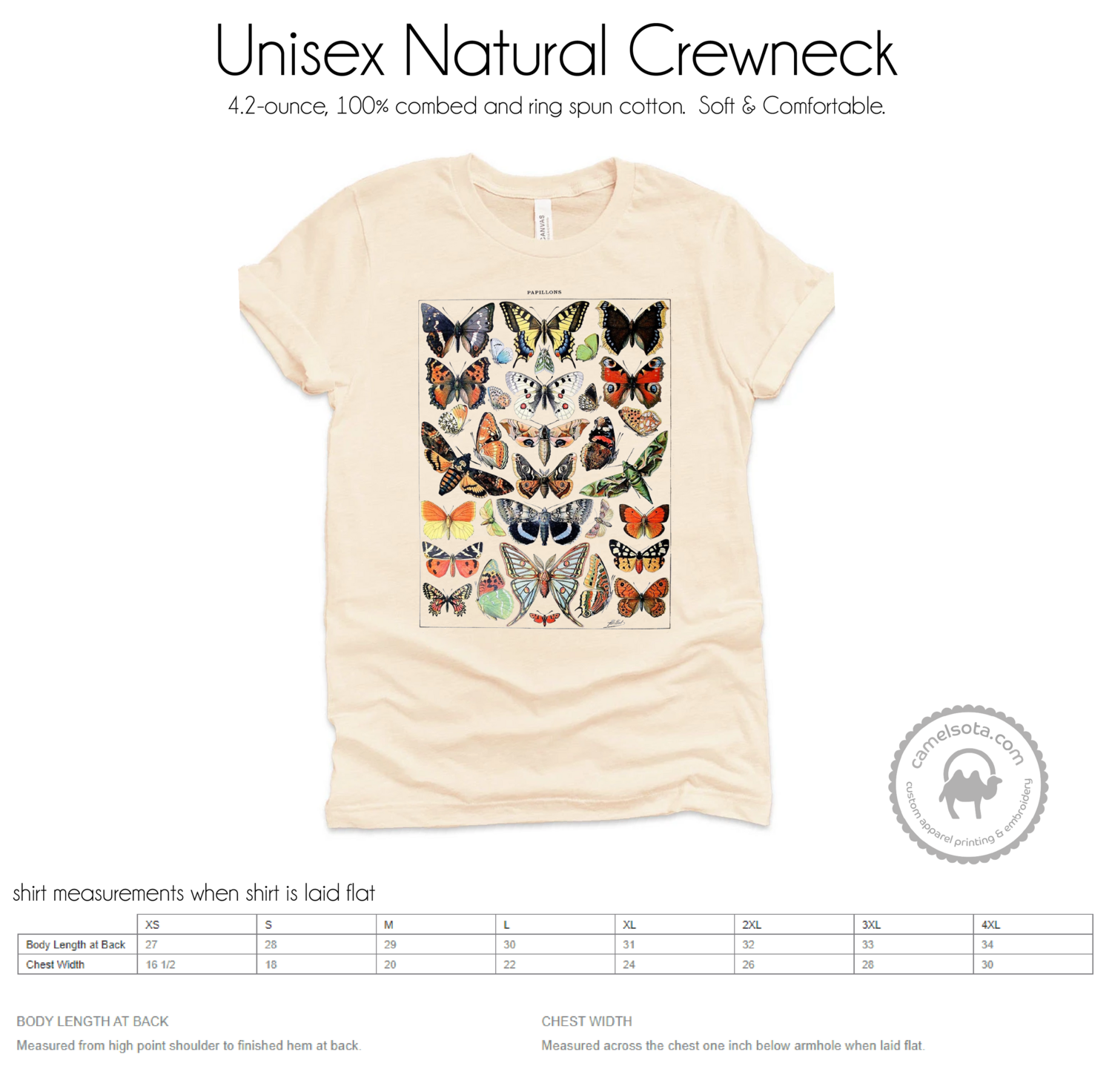 Butterfly Shirt, SHIRT STYLE \ COLOR: Crewneck / Natural