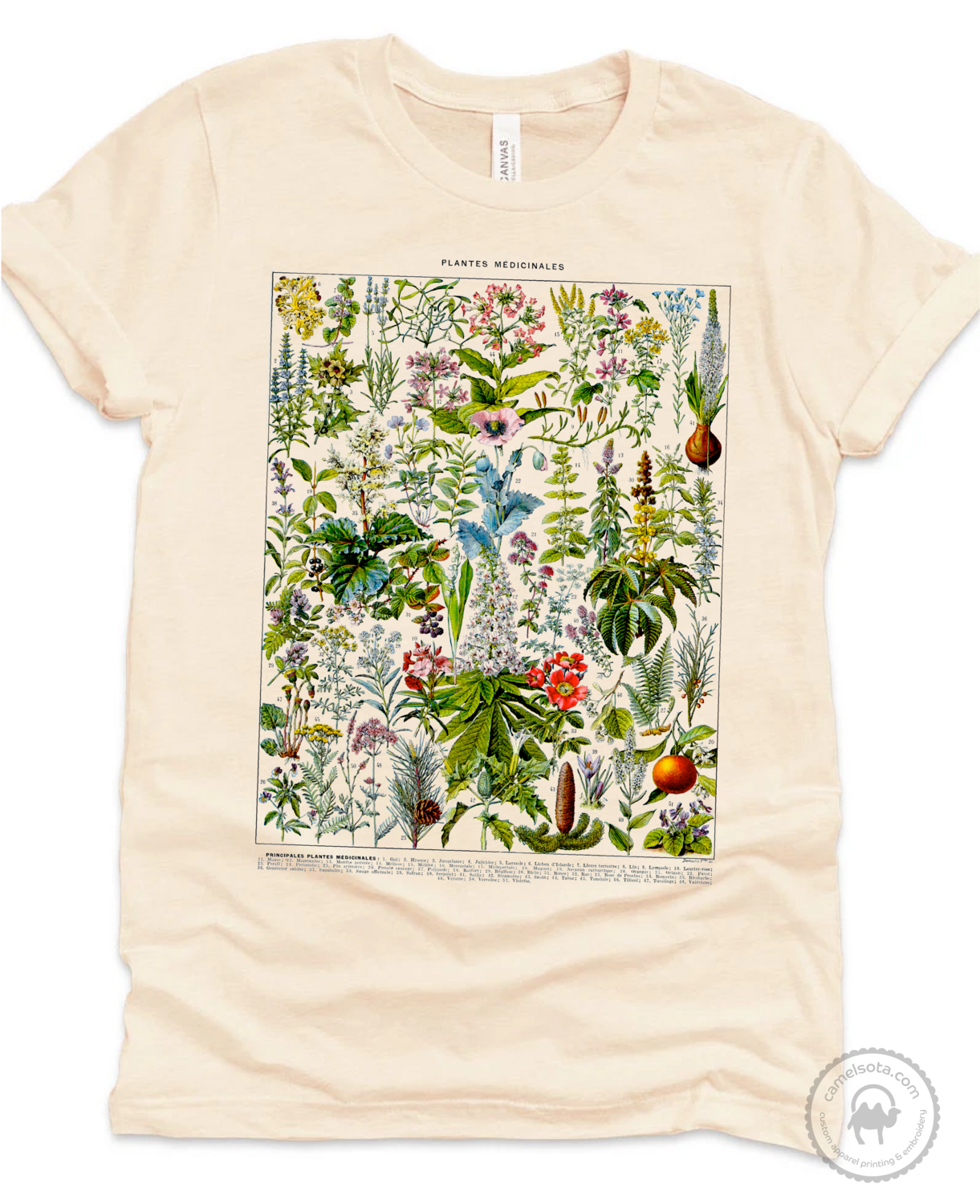 Medicinal Plants Shirt, SHIRT STYLE \ COLOR: Crewneck / Natural