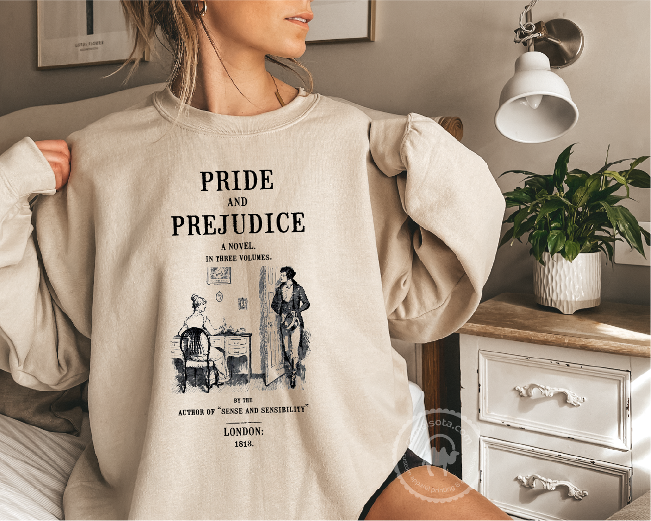Pride and Prejudice Sweatshirt, SWEATSHIRT COLOR: NATURAL