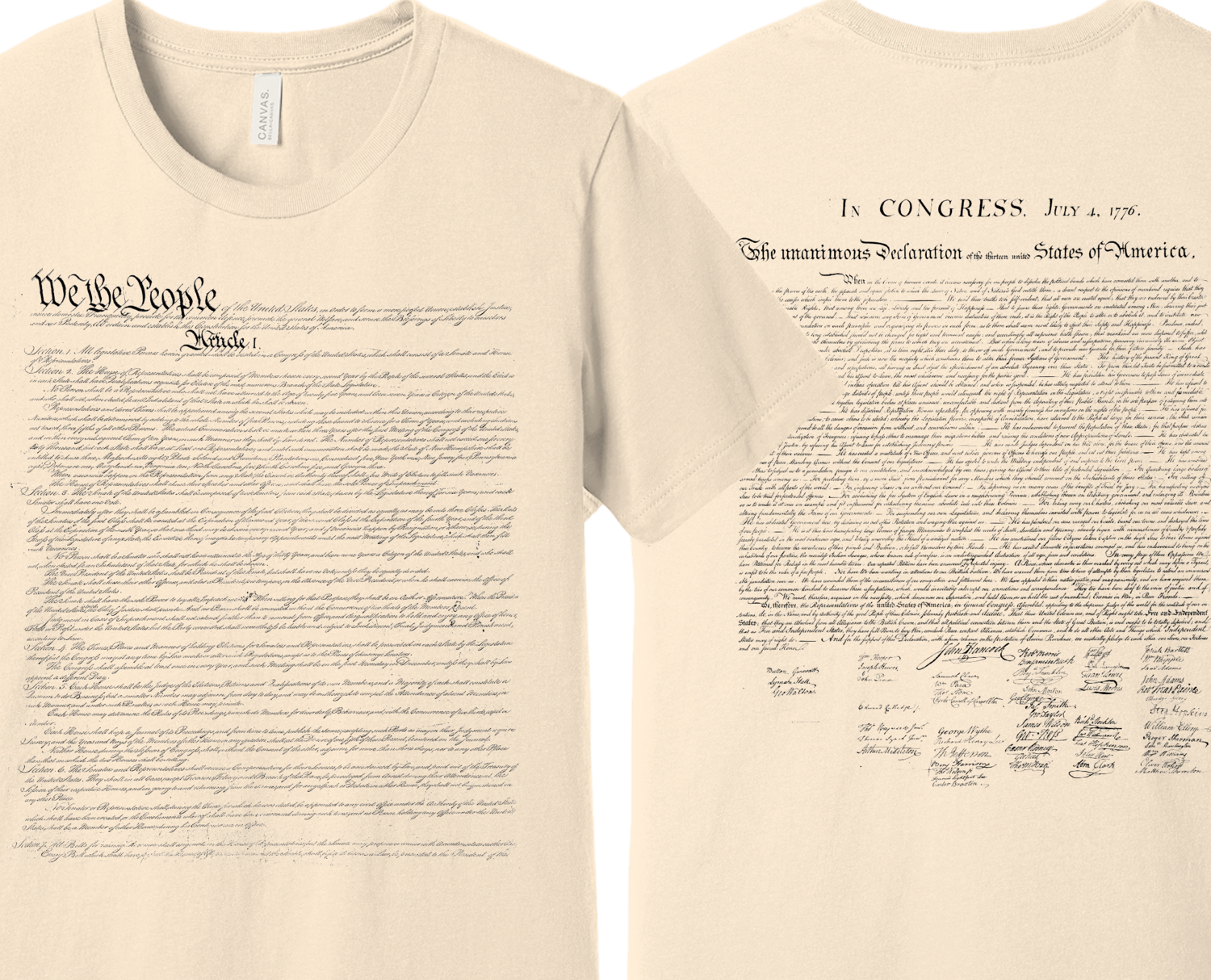 Constitution of US, Declaration of Independence Shirt