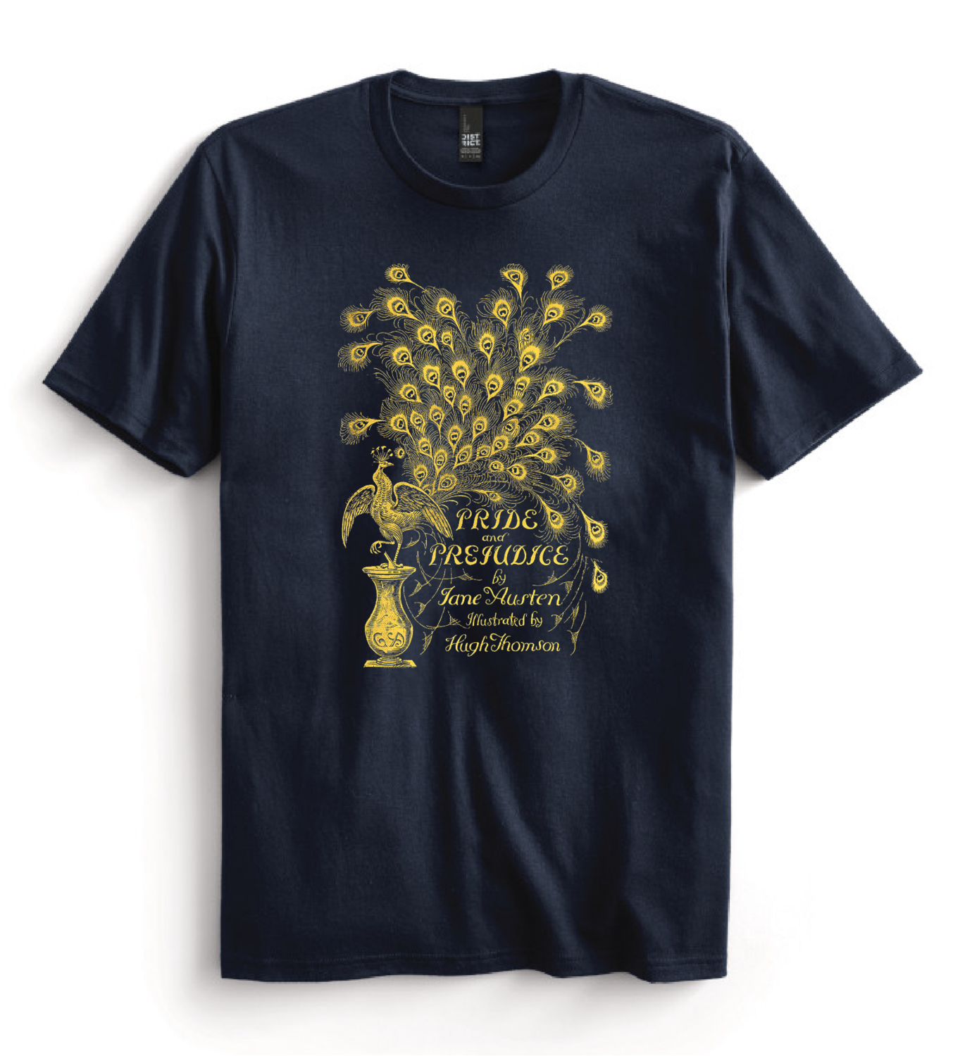 Pride and Prejudice Book Cover by Jane Austen Shirt, SHIRT COLOR: NAVY