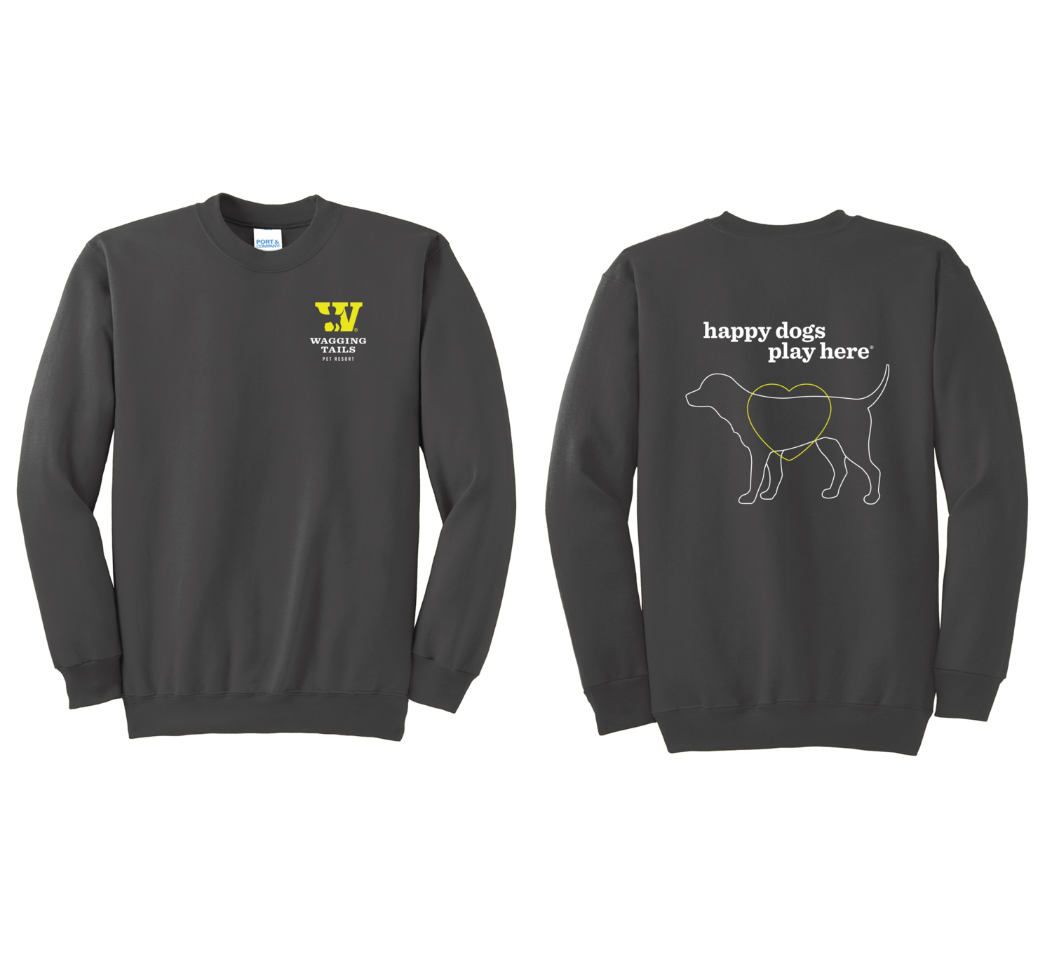 Wagging Tails Port &amp; Company Essential Crewneck Sweatshirt