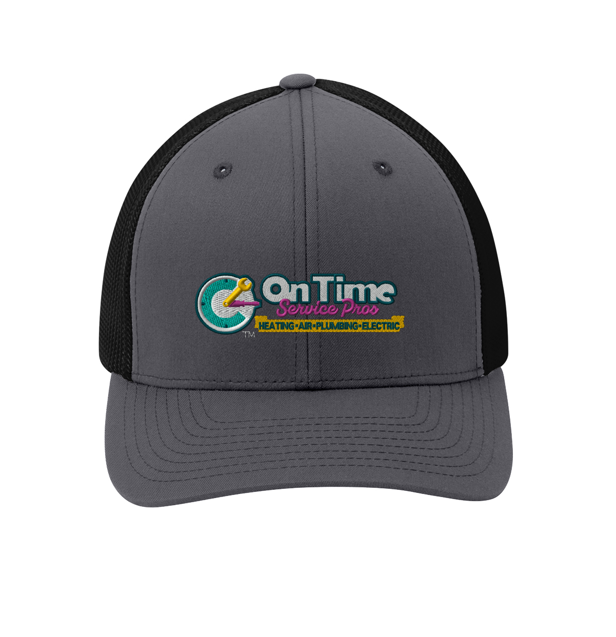 On Time Service Pros Port Authority Flexfit Mesh Back Cap
