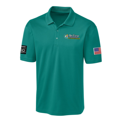 On Time Service Pros Clique Spin Eco Performance Pique Mens Polo