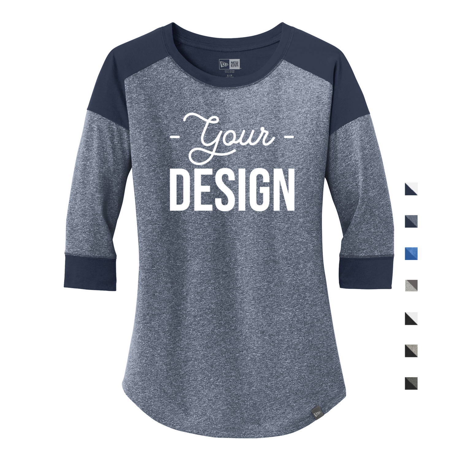 New Era Ladies Heritage Blend 3/4-Sleeve Baseball Raglan Tee