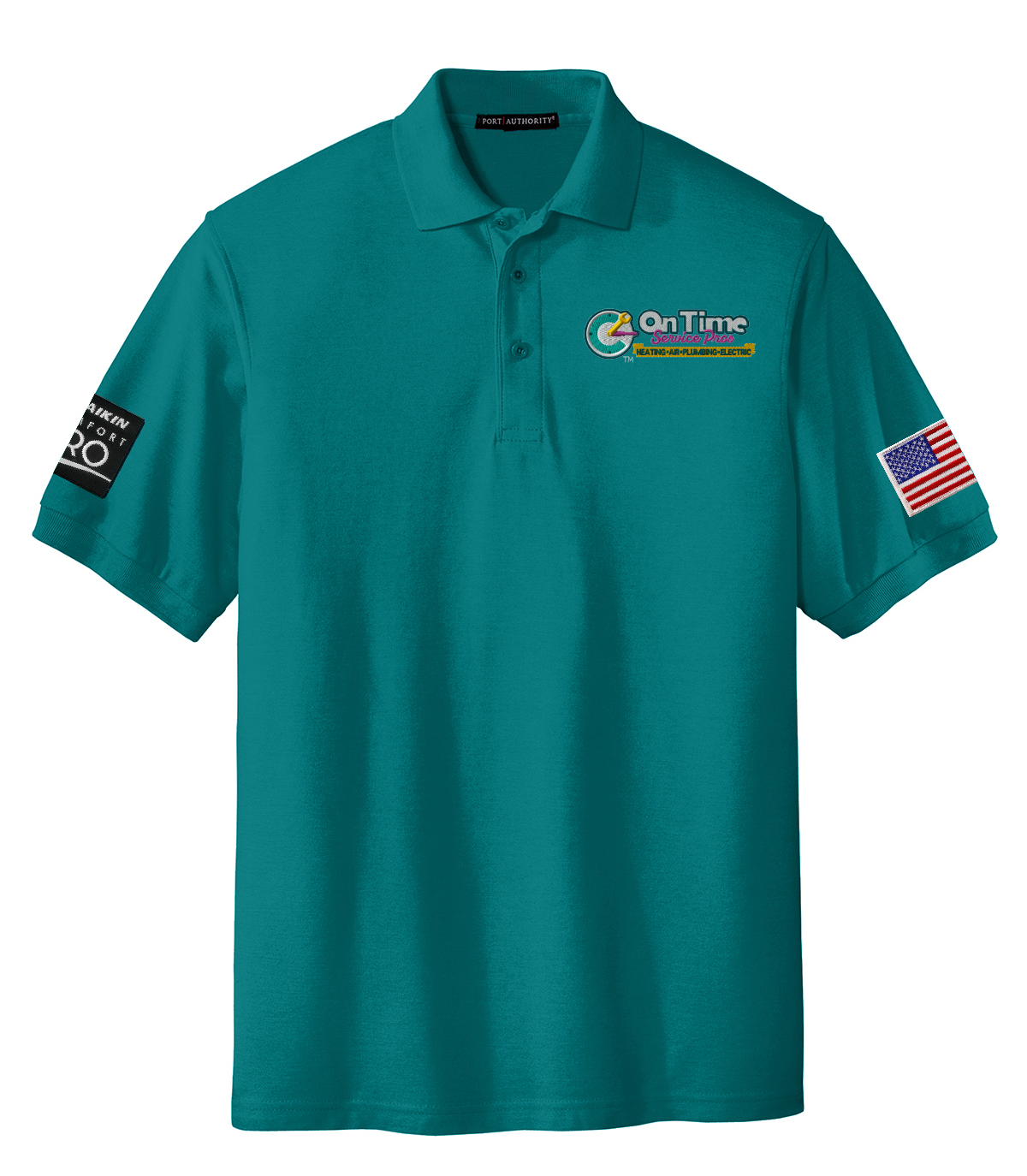 On Time Service Pros Port Authority Silk Touch Polo - Short Sleeve