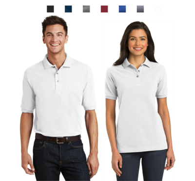 Port Authority Heavyweight Cotton Pique Polo - Men's, Ladies, with Pocket & Tall