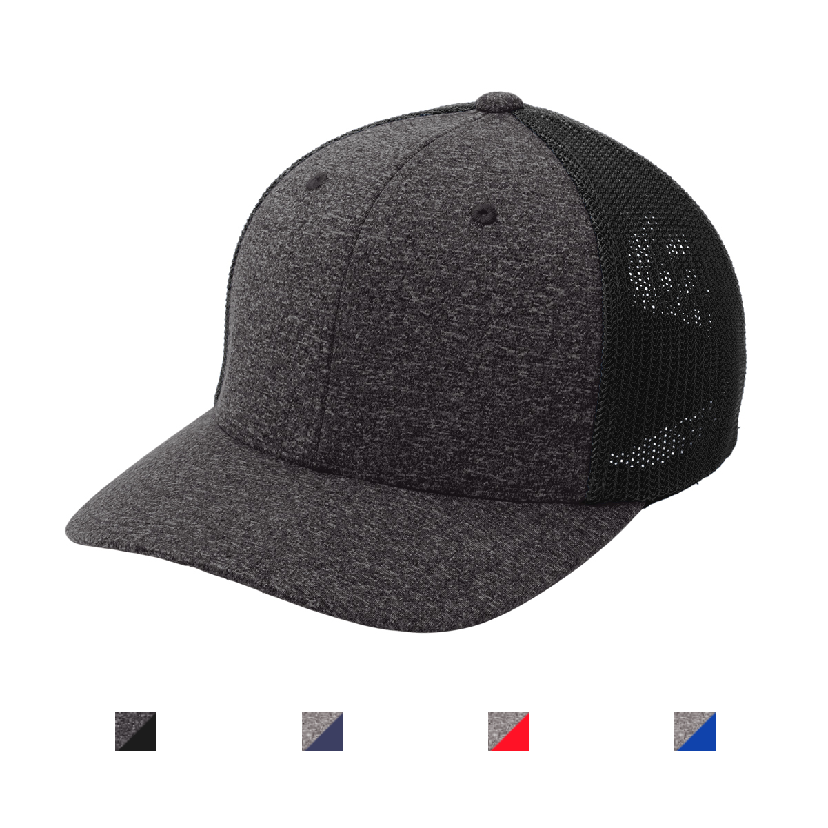 Port Authority Flexfit Melange Mesh Back Trucker Cap