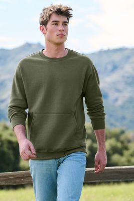 Port &amp; Company Core Fleece Crewneck Pocket Sweatshirt