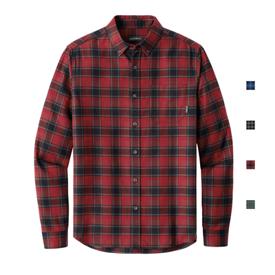 Eddie Bauer Long Sleeve Favorite Flannel Plaid Shirt