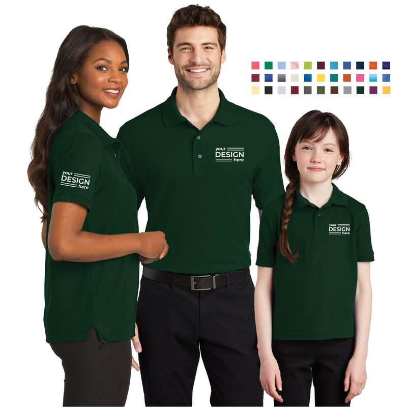 Port Authority Silk Touch Polo - Men&#39;s, Ladies, Youth, Long Sleeve, Pocket &amp; Tall
