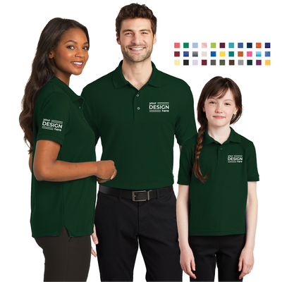 Port Authority Silk Touch Polo - Men&#39;s, Ladies, Youth, Long Sleeve, Pocket &amp; Tall