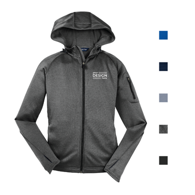 Sport-Tek Women&#39;s Tech Fleece Full-Zip Hooded Jacket