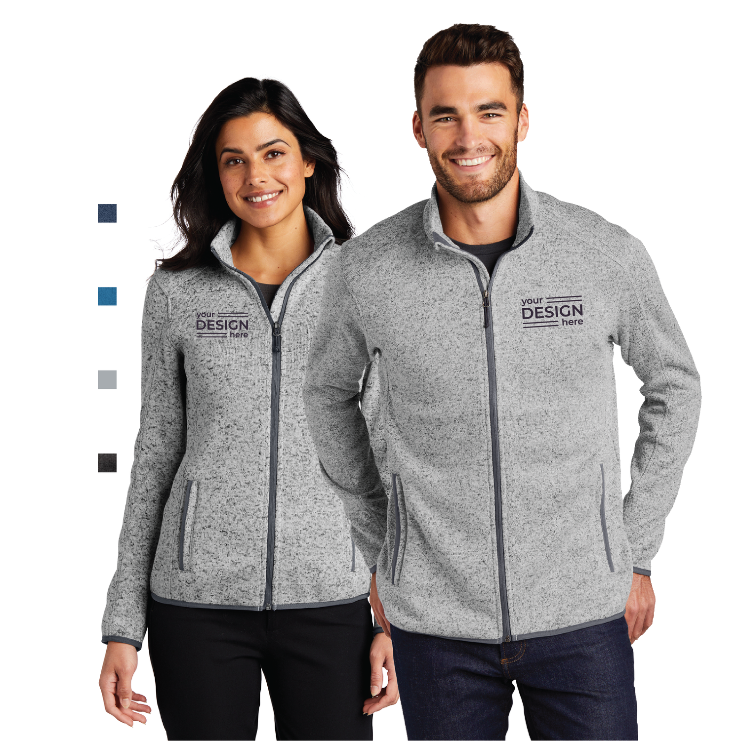 Port Authority Sweater Fleece Jacket - Men&#39;s &amp; Ladies