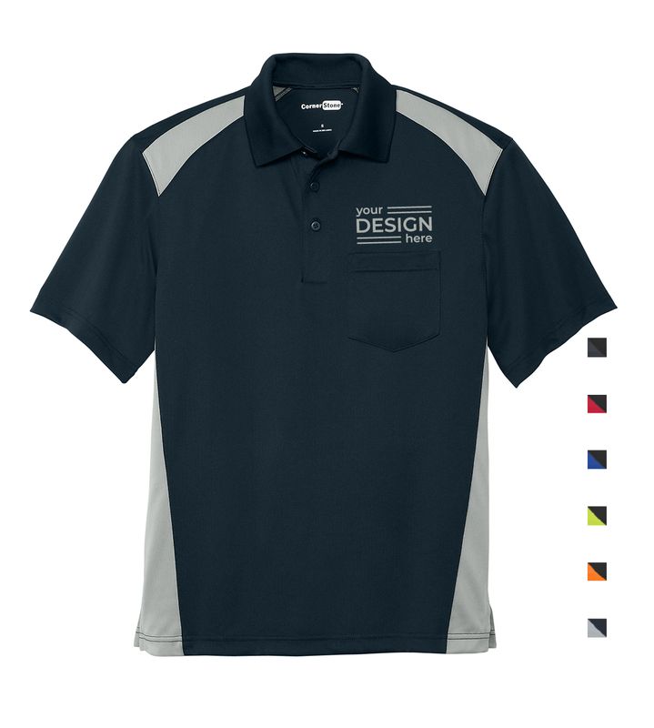 CornerStone Select Snag-Proof Two-Way Colorblock Pocket Polo