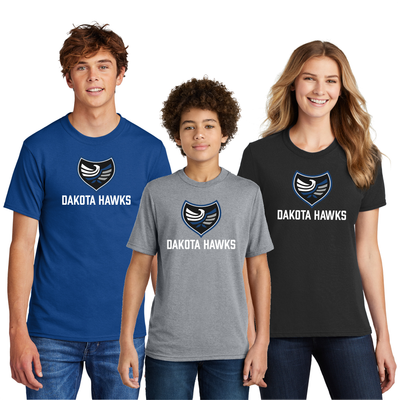 Dakota Hawks Port &amp; Co Core Blend Tee - Men&#39;s Ladies &amp; Youth