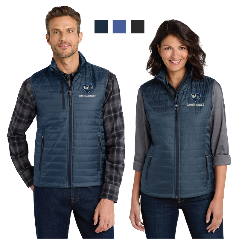 Dakota Hawks Port Authority Packable Puffy Vest - Men&#39;s &amp; Ladies
