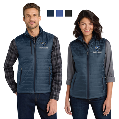 Dakota Hawks Port Authority Packable Puffy Vest - Men&#39;s &amp; Ladies